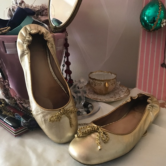 Lilly Pulitzer Shoes - Lilly Gold Flats